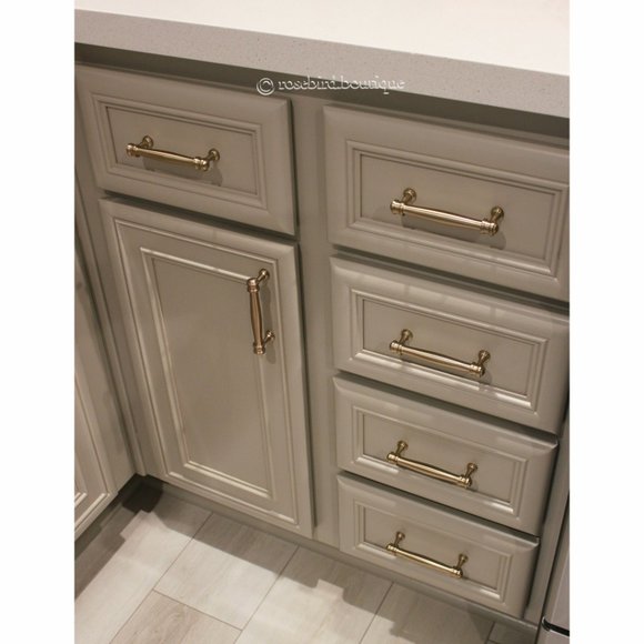 10 Liberty Charmaine 3-3/4 inch (96 mm) Center-to-Center Champagne Bronze Pulls - Picture 5 of 5